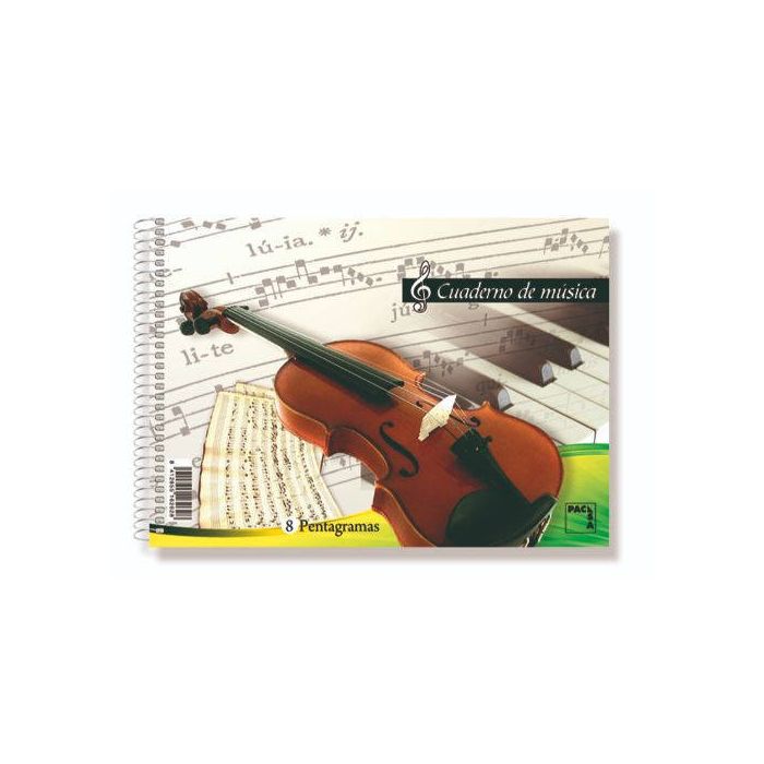 Pacsa Cuaderno Musica 20 Hojas 4 Pentagramas Tapas Carton 4º 80 gr -20U-