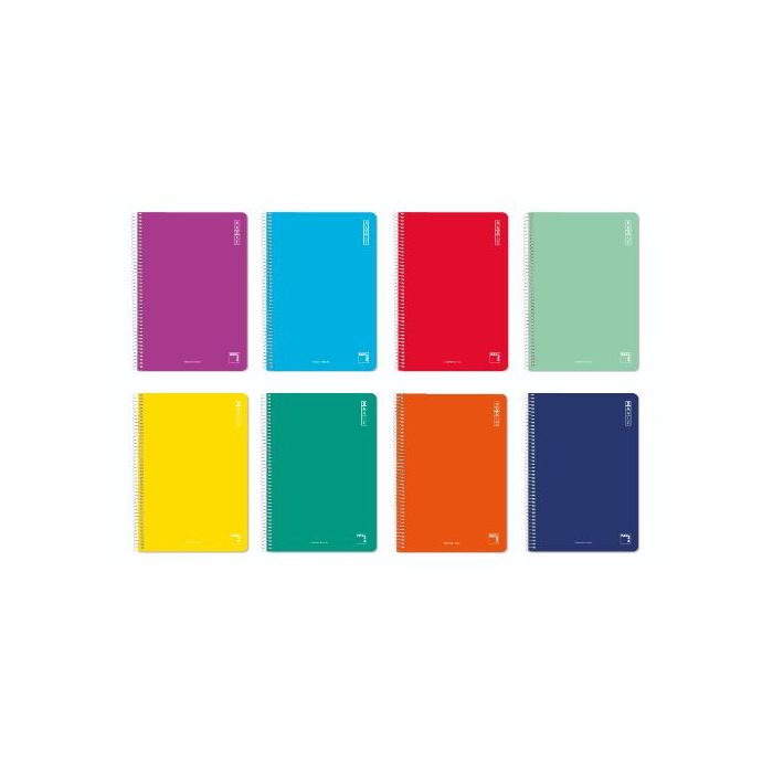 PACSA Cuaderno Basic tapa carton 80h 60g horizontal cuarto colores surtidos