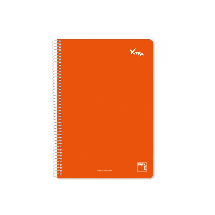 Cuaderno Serie Xtra 60Gr.Tapa Contracolada Folio (215X310Mm.) 80 Hojas Cuadrícula 4X4 Color Rojo Pacsa 16729 5 unidades