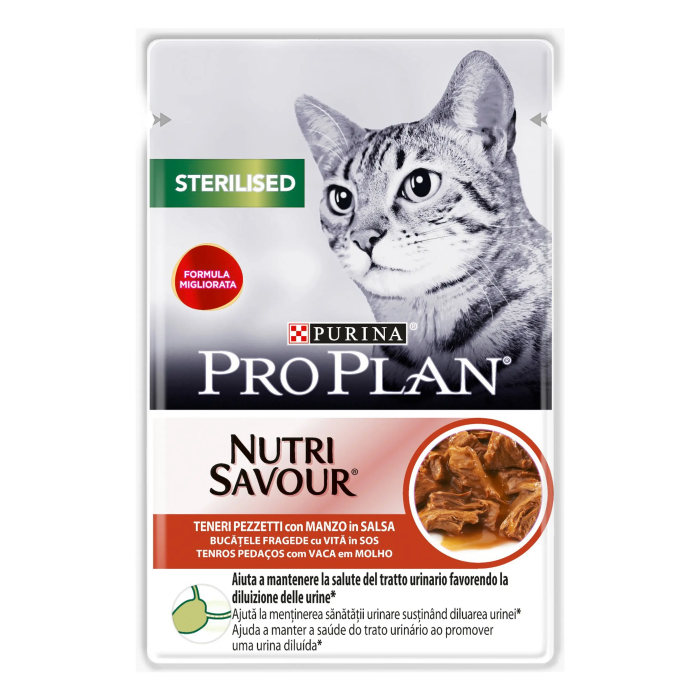 Purina Pro Plan Feline Sterilised Carne 26x85 gr