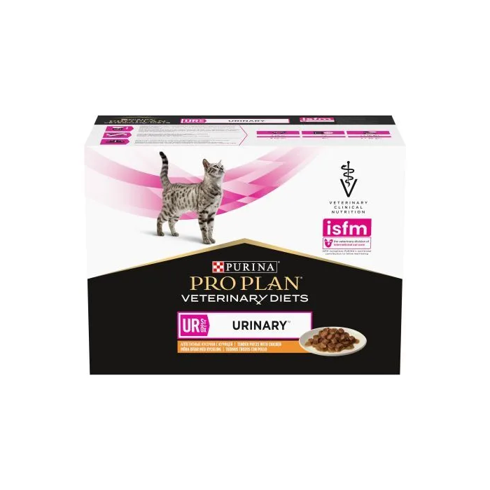 Pro Plan Vet Diet Feline Urinary Pouch Pollo 10x85 gr