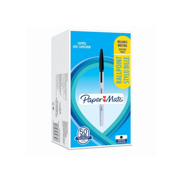Boligrafo 1 Mm. Color Negro Pm-045 Papermate 2084379 50 unidades Boligrafo 1 Mm. Color Negro Pm-045 Papermate 2084379 50 unidades