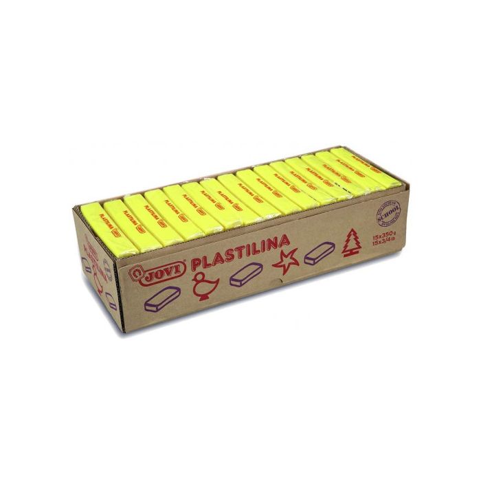 Caja 15 Pastillas Plastilina 350 G - Amarillo Oscuro Jovi 7203