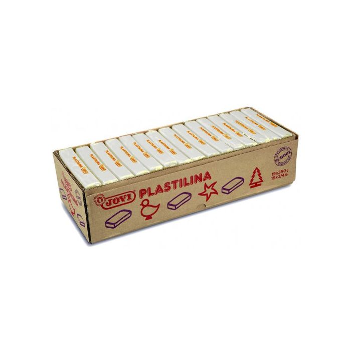 Caja 15 Pastillas Plastilina 350 G - Blanco Jovi 7201