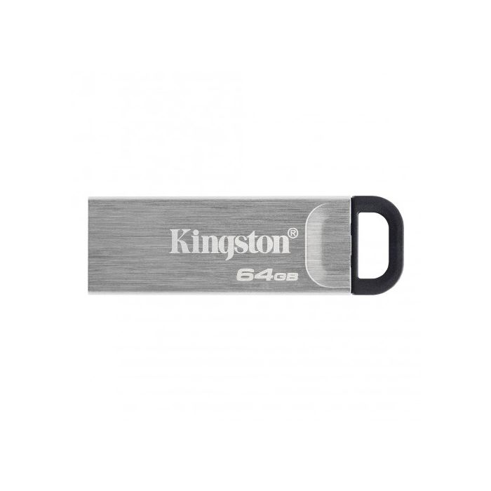 Memoria USB Kingston DTKN Llavero Plateado Negro 64 GB