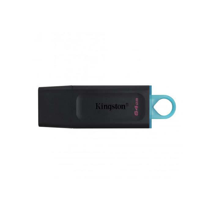 Kingston Pendrive Datatraveler Exodia 64 grb C-Tapa Protectora Y Ranura Para Colgar Usb 3.2 Negro-Turquesa