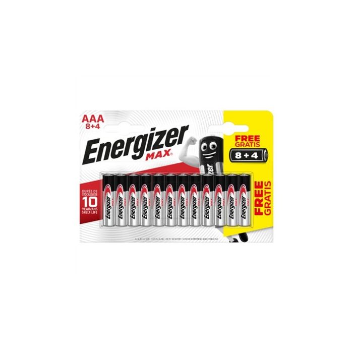 Blister 8 + 4 Pilas Max Tipo Lr03 (Aaa) Energizer E301531207