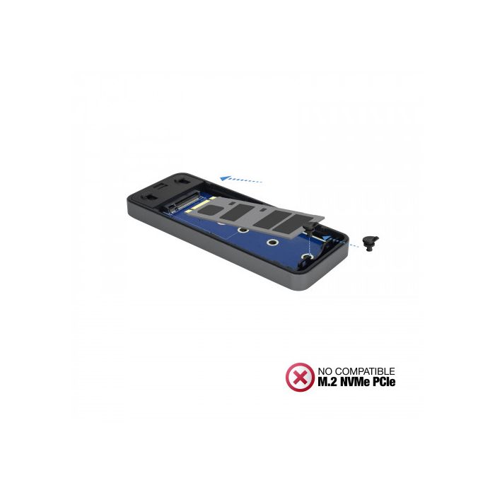 TooQ TQE-2281G caja para disco duro externo M.2 Caja externa para unidad de estado sólido (SSD) Gris 4