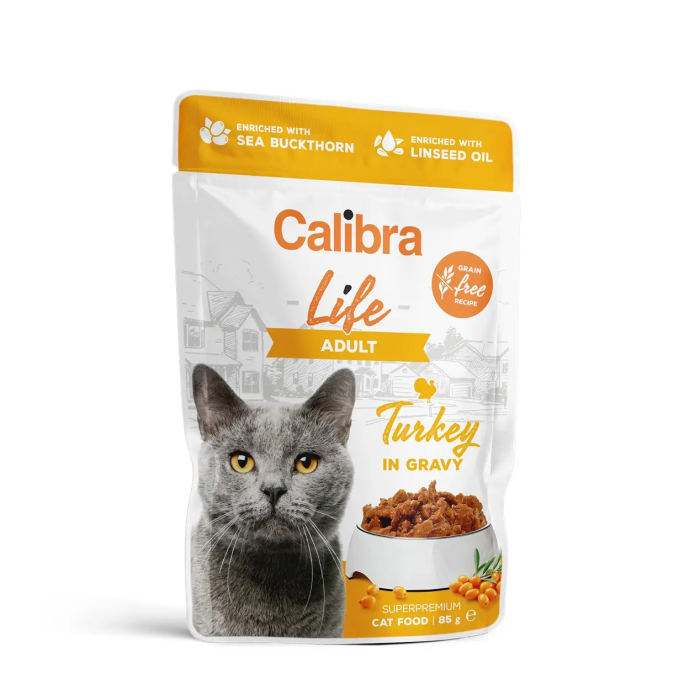 Calibra Cat Life Pouch Adult Pavo En Salsa 28x85 gr