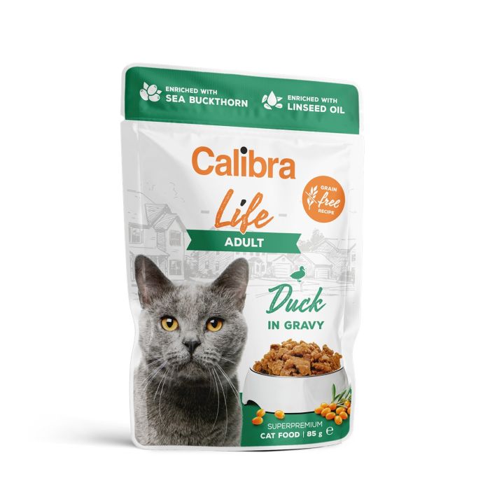 Calibra Cat Life Pouch Adult Pato En Salsa 28x85 gr