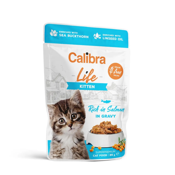 Calibra Cat Life Pouch Kitten Salmon En Salsa 28x85 gr