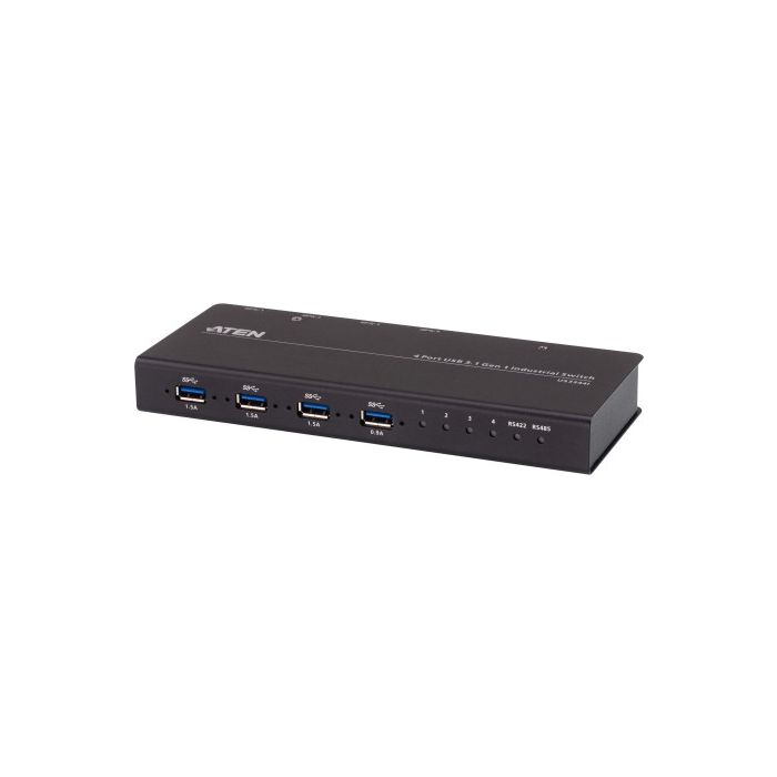 ATEN Switch de periféricos formato industrial USB 3.2 Gen 1 de 4 x 4 puertos