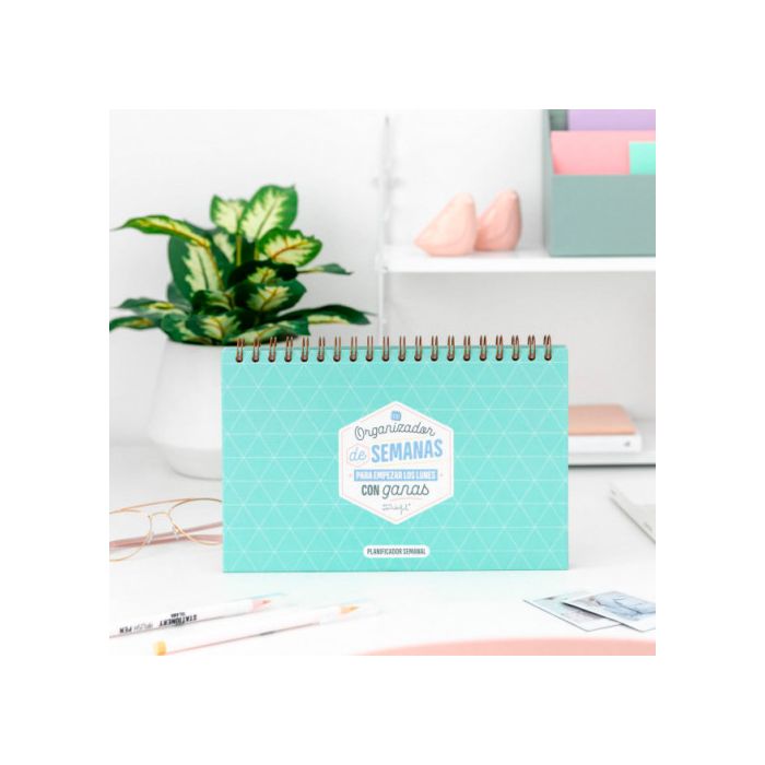 PLANIFICADOR ATEMPORAL ORGANIZADOR DOBLE ESPIRAL "PARA EMPEZAR LOS LUNES CON GANAS" MR.WONDERFUL WOA09469ES 1 PLANIFICADOR ATEMPORAL ORGANIZADOR DOBLE ESPIRAL "PARA EMPEZAR LOS LUNES CON GANAS" MR.WONDERFUL WOA09469ES 1