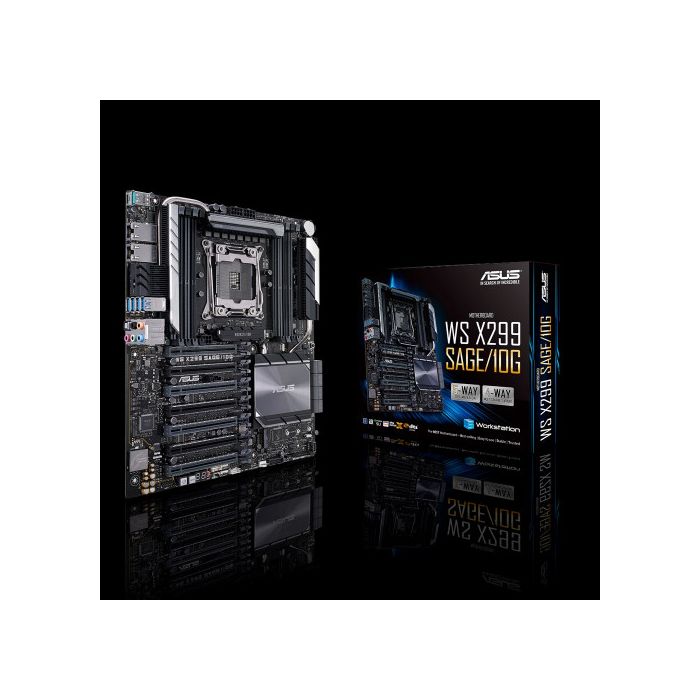 ASUS WS X299 SAGE/10G placa base para servidor y estación de trabajo Intel® X299 LGA 2066 (Socket R4) CEB 1 ASUS WS X299 SAGE/10G placa base para servidor y estación de trabajo Intel® X299 LGA 2066 (Socket R4) CEB 1
