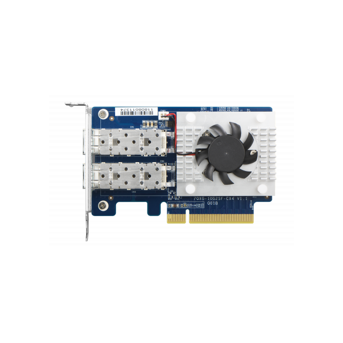 QNAP QXG-25G2SF-CX4 adaptador y tarjeta de red Interno Ethernet 2500 Mbit/s