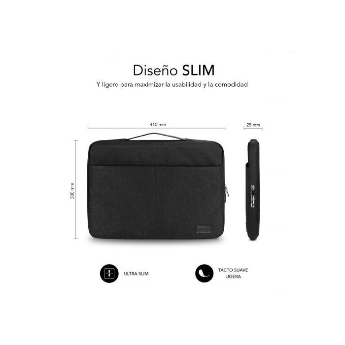 SUBBLIM Funda Ordenador Elegant Laptop Sleeve 15,6" Black 3