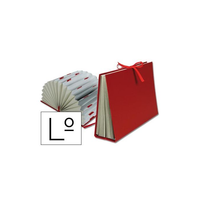 Carpeta Fuelle Liderpapel Letras Carton Forrado Burdeos