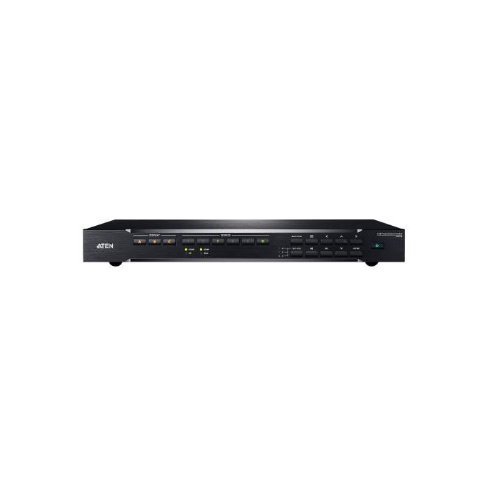 Aten VP2730 Interruptor de Video HDMI, Conmutador HDMI de 7 Entradas y 2 Salidas, Soporta 1080p, Color Negro, Montaje en Rack 1U, Metal