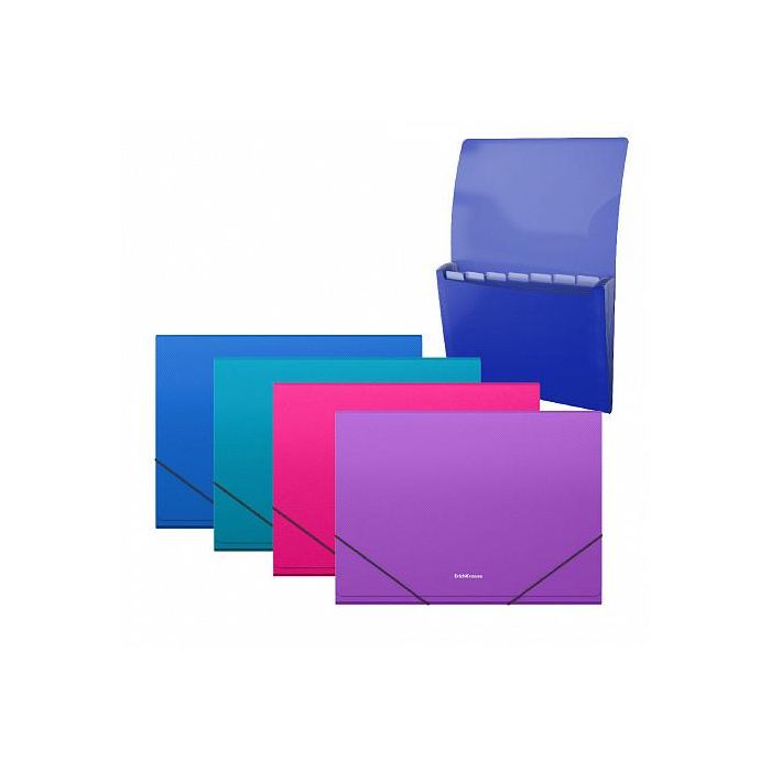 Archivador Acordeón Diagonal Vivid, 12 Fundas, A4, Colores Surtidos ERICH KRAUSE 50419 4 unidades Archivador Acordeón Diagonal Vivid, 12 Fundas, A4, Colores Surtidos ERICH KRAUSE 50419 4 unidades