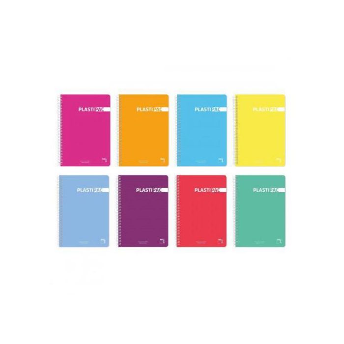 Bloc Pacsa Plastipac Tapa Pp Fº 80H Liso 90G Surtido (10 Col.) (Set de 5)