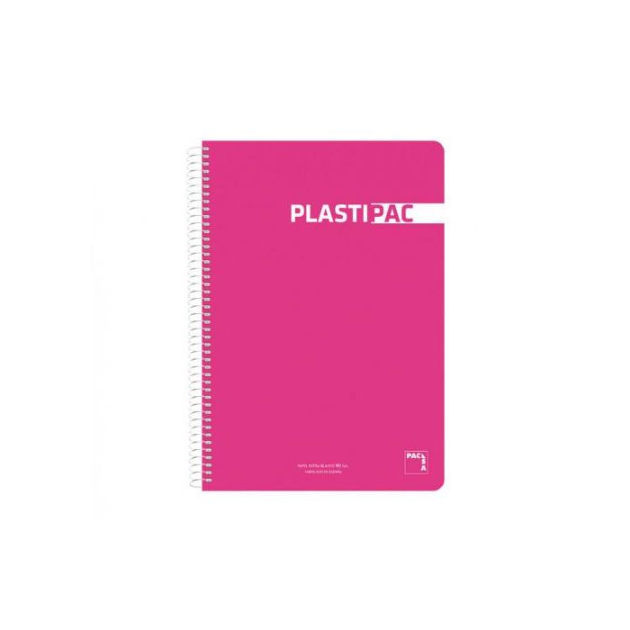 Cuaderno Plastipac 90 Grs. Tapa Polipropileno 4º 80 Hojas Liso con Margen Surtido Pacsa 16573 5 unidades