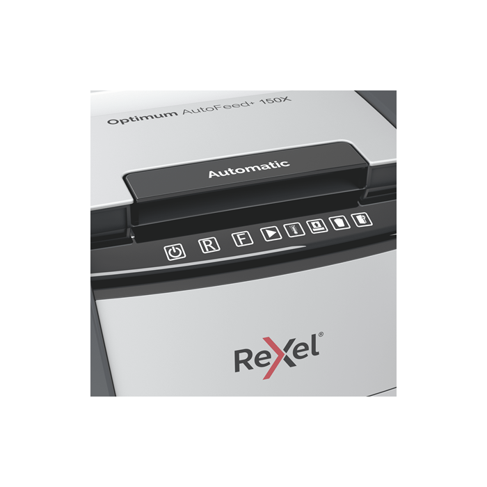 Rexel Optimum AutoFeed+ 150X A triturador de papel Corte cruzado 55 dB 22 cm Negro, Gris 4