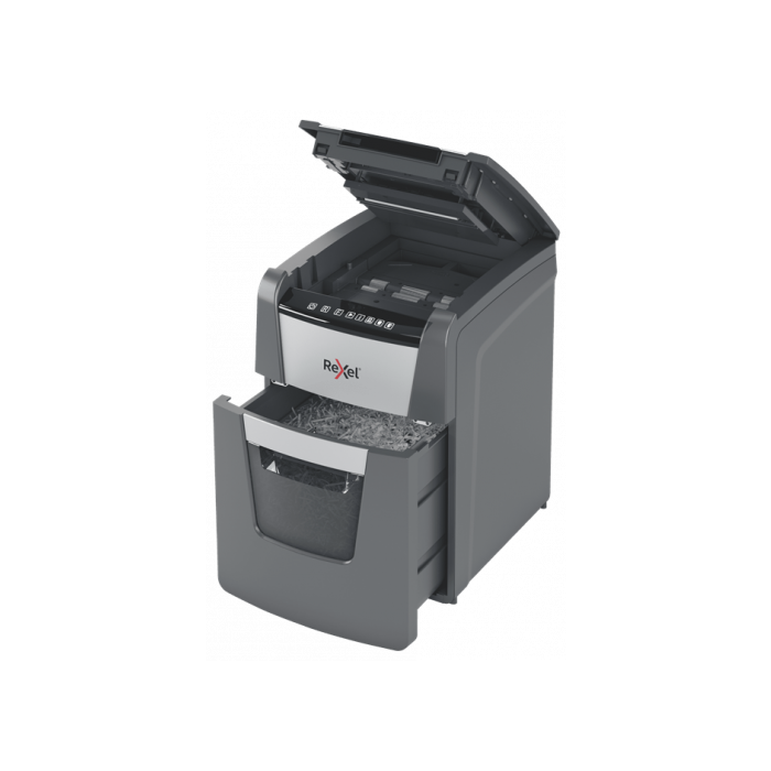 Rexel Optimum AutoFeed+ 100X triturador de papel Corte cruzado 55 dB 22 cm Negro, Gris 3
