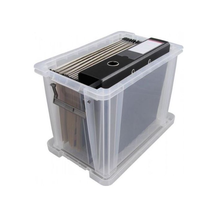 Caja de Almacenaje Apilable con Tapa Capacidad 18,8 Litros 250X395X290 Mm Cristal Transparente Archivo 2000 WFS20M185 CS TP