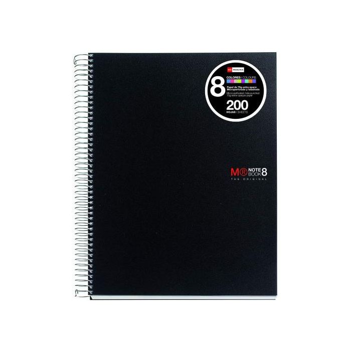 Cuaderno Espiral Nb-8 A4 200 Hojas 5X5Mm Polipropileno Negro Miquelrius 42006 1