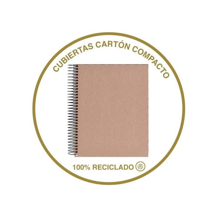 Cuaderno 100% Reciclado Nb-4 A4 120Hojas Ecogris Miquelrius 6082 1