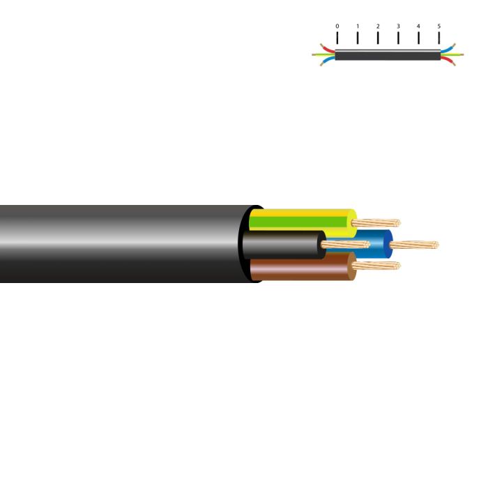 Sediles Manguera Tubular VV-K06/1KV 4G 1,50 mm² Negra 1000V Euro/m