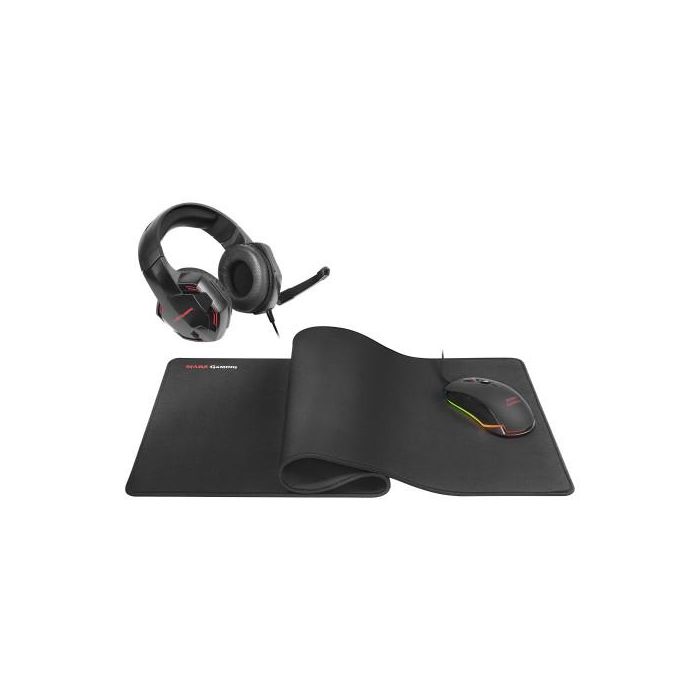 Mars Gaming Mcp Pro 3In1 9800Dpi Rgb Mouse, 7.1 Headphones+Mic, 78X30Cm Mousepad 1