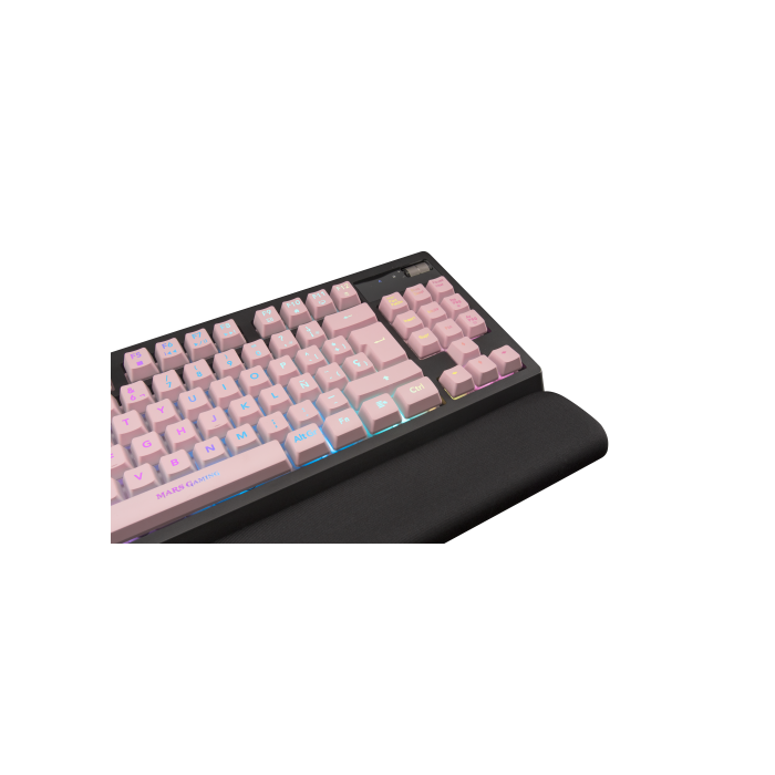 Mars Gaming MKAXPPT teclado USB Portugués Negro, Rosa 1