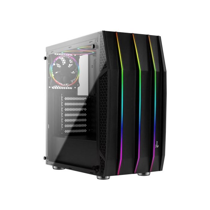 CAJA SEMITORRE AEROCOOL KLAW - USB3.0 - 2*USB 2.0 - AUDIO Y MIC - CONTROL EFECTOS LED - SOPORTA GPU HASTA 370MM - PLACAS ATX/MICRO ATX/MINI ITX