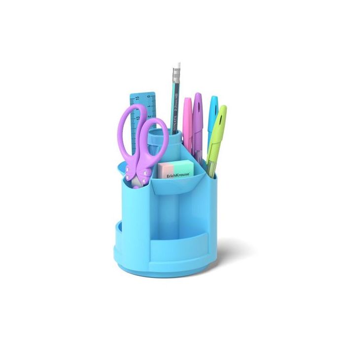 ErichKrause Mini Desk porta lápices Plástico Azul