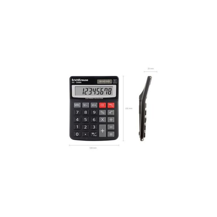 ErichKrause DC-308N calculadora Escritorio Calculadora básica Negro 3