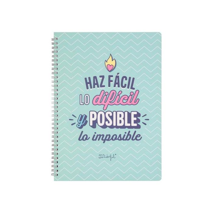 Libreta - Haz Fácil Lo Difícil y Posible Lo Imposible Mr Wonderful WOA11058ES 2