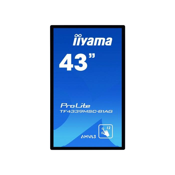 iiyama ProLite TF4339MSC-B1AG monitor pantalla táctil 109,2 cm (43") 1920 x 1080 Pixeles Multi-touch Multi-usuario Negro 1