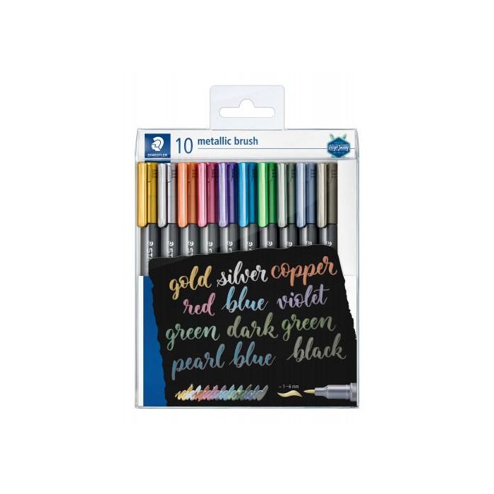 Metallic Brush, Estuche 10 Colores Staedtler 8321 TB10