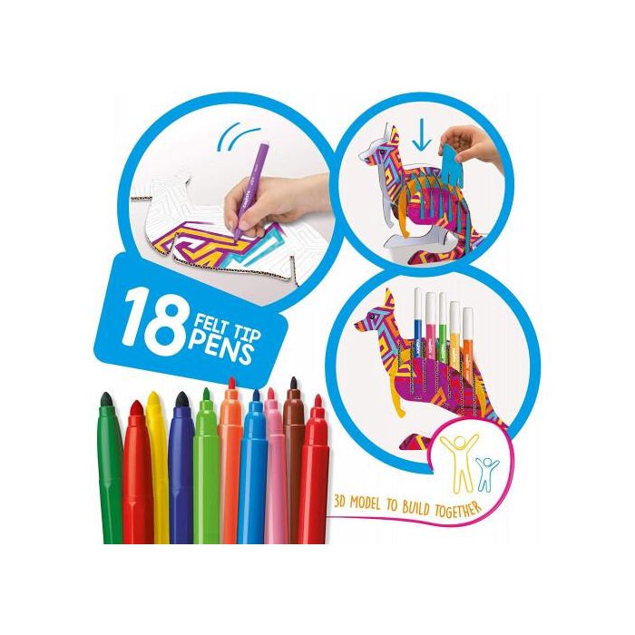 SET CREATE &amp; COLOR KANGAROO 3D CARIOCA 42903 2