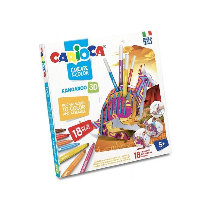 SET CREATE &amp; COLOR KANGAROO 3D CARIOCA 42903