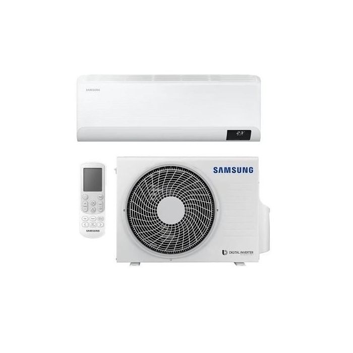 Samsung Aire Acondicionado (F-AR24CBU) Cebu Wifi Pack Int+Ext Conjunto Doméstico de Split Mural Gama Qmd Cebu con Capacidad En Frío de 6,5 Kw y En Calor 7,4 Kw. Presión Sonora: 26 Db, Dimensiones: 1.055 X 299 X 215 Mm