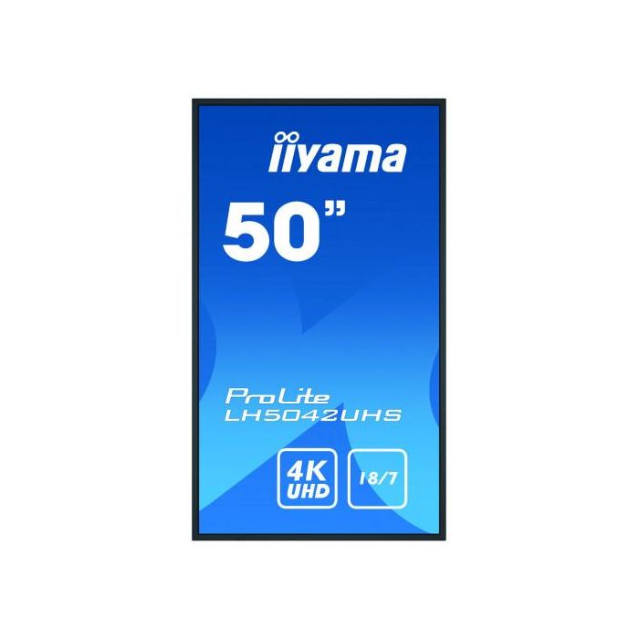 iiyama LH5042UHS-B3 pantalla de señalización Pizarra de caballete digital 125,7 cm (49.5") VA 4K Ultra HD Negro Android 8.0 1
