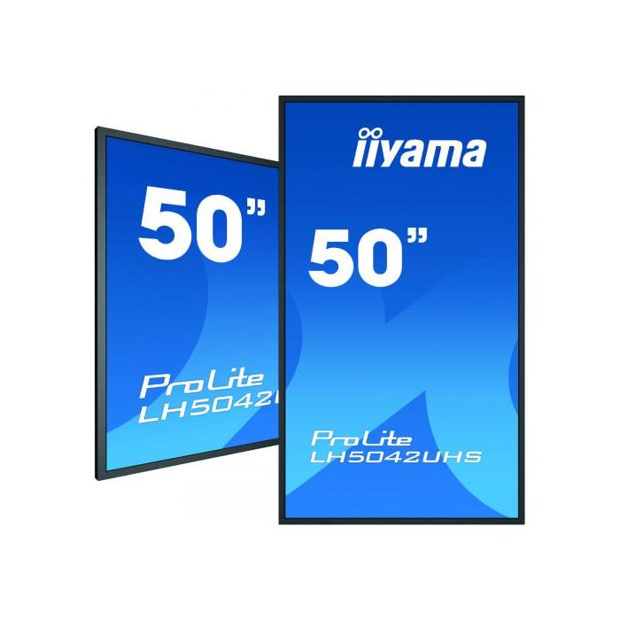 iiyama LH5042UHS-B3 pantalla de señalización Pizarra de caballete digital 125,7 cm (49.5") VA 4K Ultra HD Negro Android 8.0 4