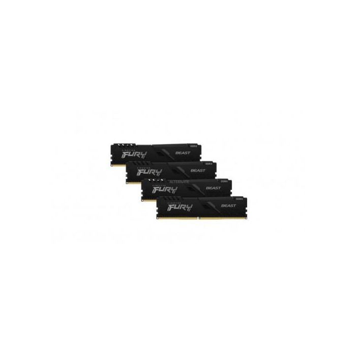 Memoria Kingston Fury Beast Black Ddr4 64Gb (Kit 4) 2666Mhz Cl16 - KF426C16BBK4/64 Memoria Kingston Fury Beast Black Ddr4 64Gb (Kit 4) 2666Mhz Cl16 - KF426C16BBK4/64