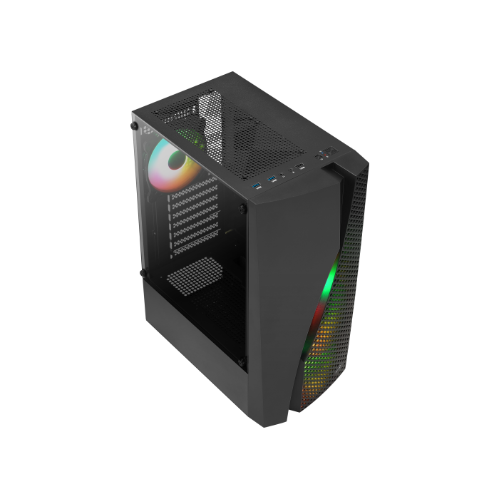 Aerocool WAVEBKV3 Caja PC ATX Cristal Templado 4xVentilador RGB Negro