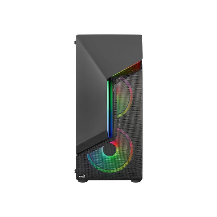 Aerocool SCAPEBKV3 Caja Gaming ATX Frontal RGB LED Cristal Templado 3xVentiladores ARGB Negro 2