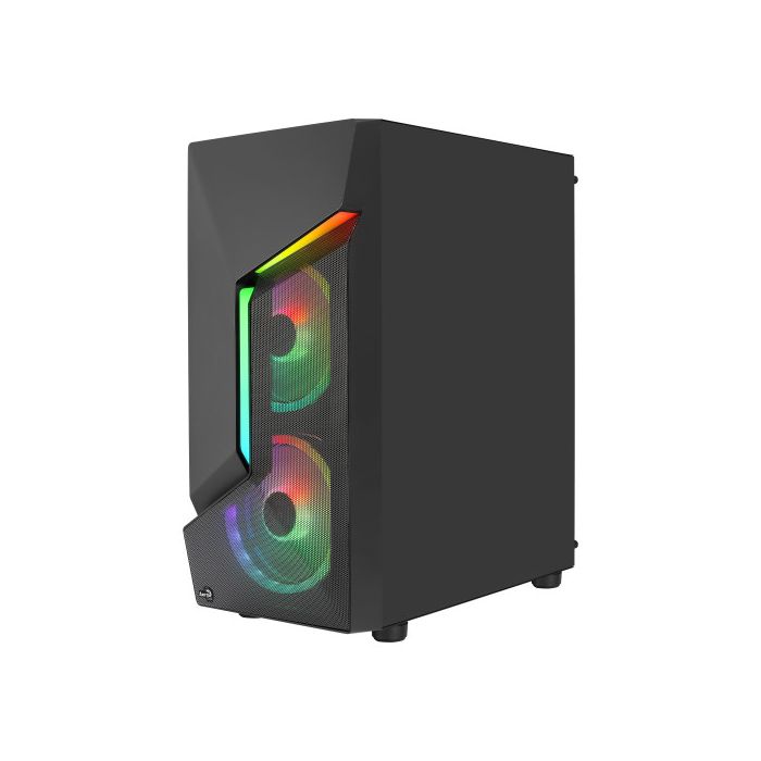 Aerocool SCAPEBKV3 Caja Gaming ATX Frontal RGB LED Cristal Templado 3xVentiladores ARGB Negro 5