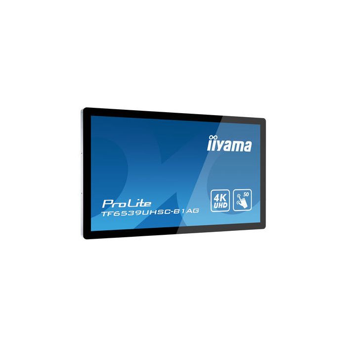 iiyama TF6539UHSC-B1AG pizarra y accesorios interactivos 165,1 cm (65") 3840 x 2160 Pixeles Pantalla táctil Negro USB 5