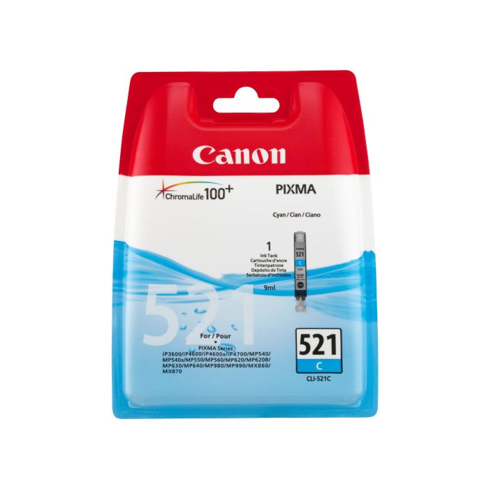 Canon CLI-521 C cartucho de tinta 1 pieza(s) Original Cian
